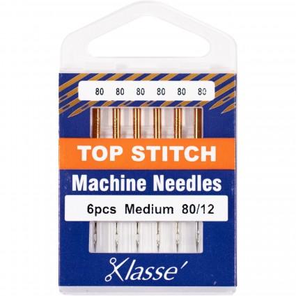 Klasse Topstitch Needles Size 80/12 6 Count package TACAA5118-080