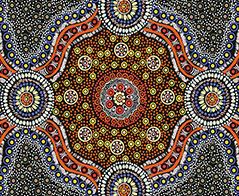 M & S Textiles Australia Wild Bush Flowers Black by Layla Campbell WBFB