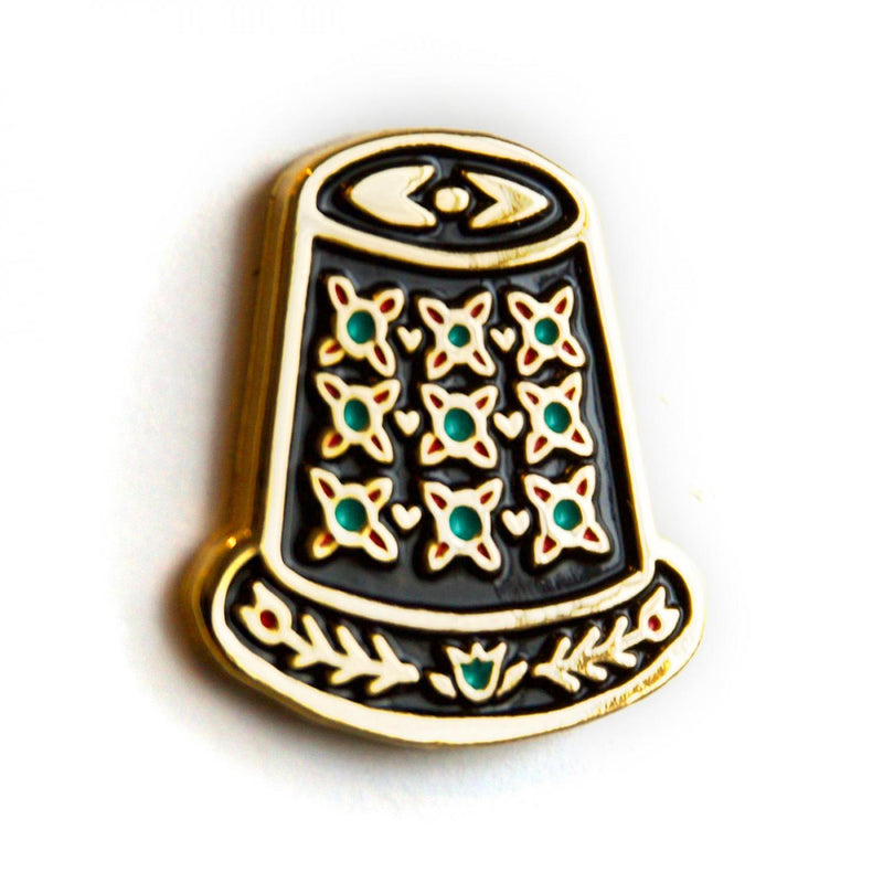 Maker Valley Thimble Enamel Pin by Holly Lesue MVEP0720