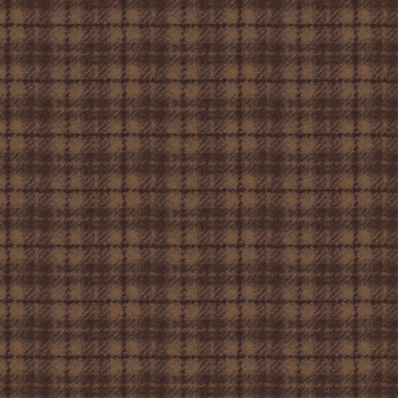 Maywood Studio Woolies Flannel by Bonnie Sullivan Plaid MASF 18502-A2 Brown