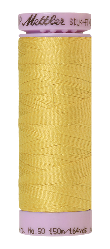 Mettler Thread Silk Finish Cotton 50 wt. 164 Yds Color 9105-0115 Lemon Peel