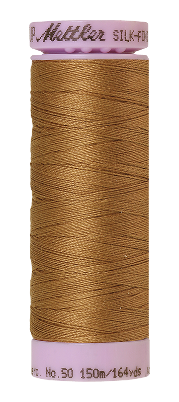 Mettler Thread Silk Finish Cotton 50 wt. 164 Yds Color 9105-0287 Dark Tan