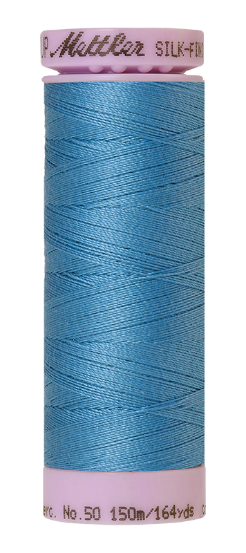 Mettler Thread Silk Finish Cotton 50 wt. 164 Yds Color 9105-0338 Reef Blue