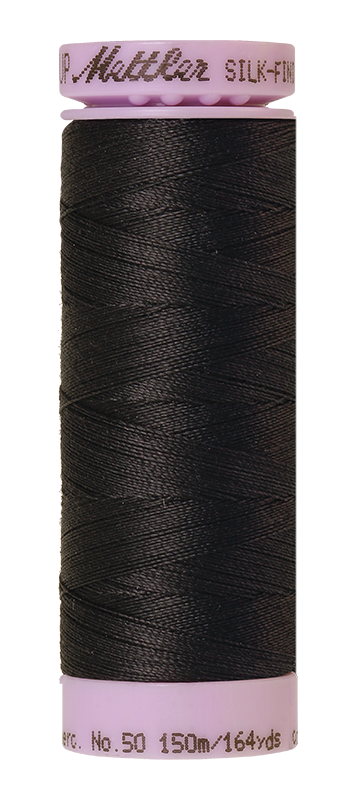 Mettler Thread Silk Finish Cotton 50 wt. 164 Yds Color 9105-0348 Mole Gray