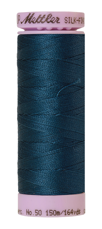 Mettler Thread Silk Finish Cotton 50 wt. 164 Yds Color 9105-0485 Tartan Blue