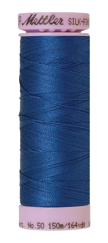 Mettler Thread Silk Finish Cotton 50 wt. 164 Yds Color 9105-0697 Snorkel Blue