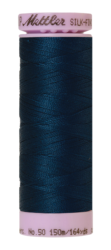 Mettler Thread Silk Finish Cotton 50 wt. 164 Yds Color 9105-0807 Slate Blue