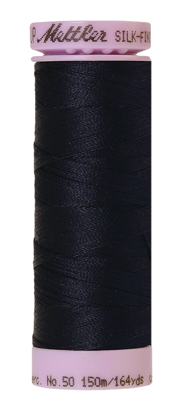 Mettler Thread Silk Finish Cotton 50 wt. 164 Yds Color 9105-0827 Dark Blue
