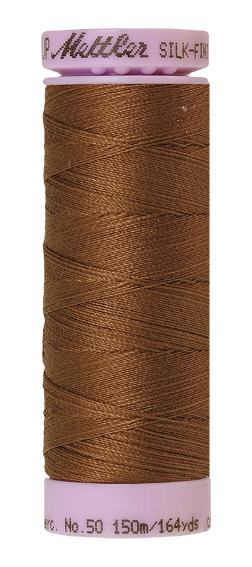 Mettler Thread Silk Finish Cotton 50 wt. 164 Yds Color 9105-1223 Pecan