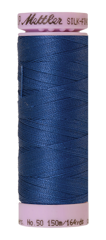 Mettler Thread Silk Finish Cotton 50 wt. 164 Yds Color 9105-1316 Steel Blue