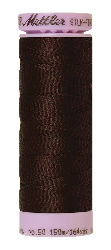 Mettler Thread Silk Finish Cotton 50 wt. 164 Yds Color 9105-1382 Black Peppercorn
