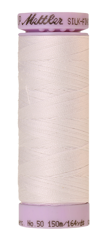 Mettler Thread Silk Finish Cotton 50 wt. 164 Yds Color 9105-2000 White