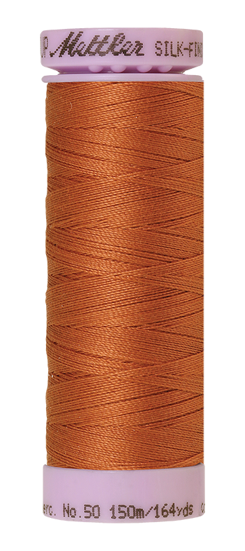 Mettler Thread Silk Finish Cotton 50 wt. 164 Yds Color 9105-2103 Amber Brown
