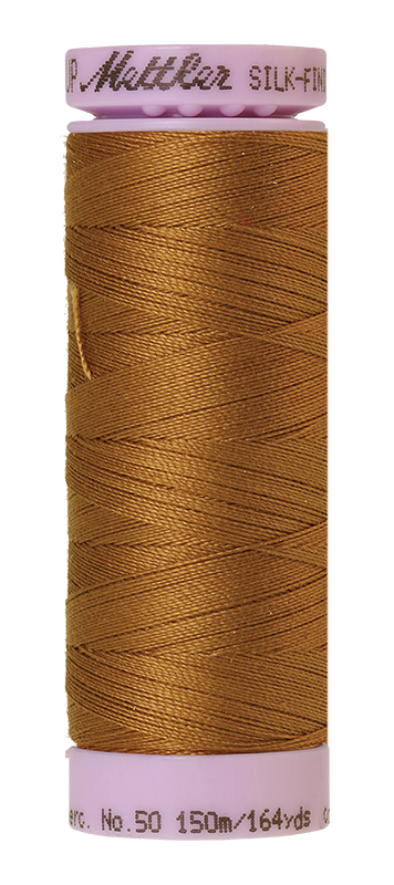 Mettler Thread Silk Finish Cotton 50 wt. 164 Yds Color 9105-3514 Bronze Brown