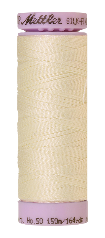 Mettler Thread Silk Finish Cotton 50 wt. 164 Yds Color 9105-3612 Antique White