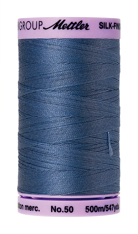 Mettler Thread Silk Finish Cotton 50 547 Yds Color 9104-0351 Smoky Blue