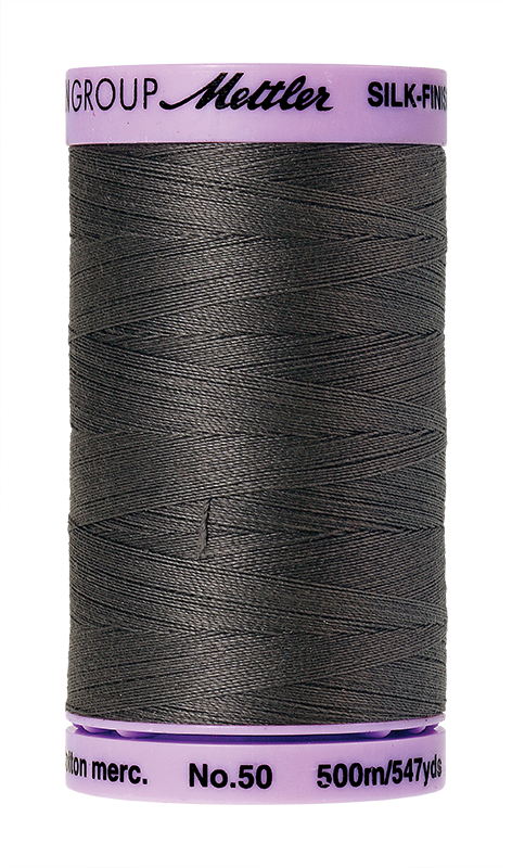 Mettler Silk Finish Cotton 50 547 Yds Color 9104-0416 Dark Charcoal