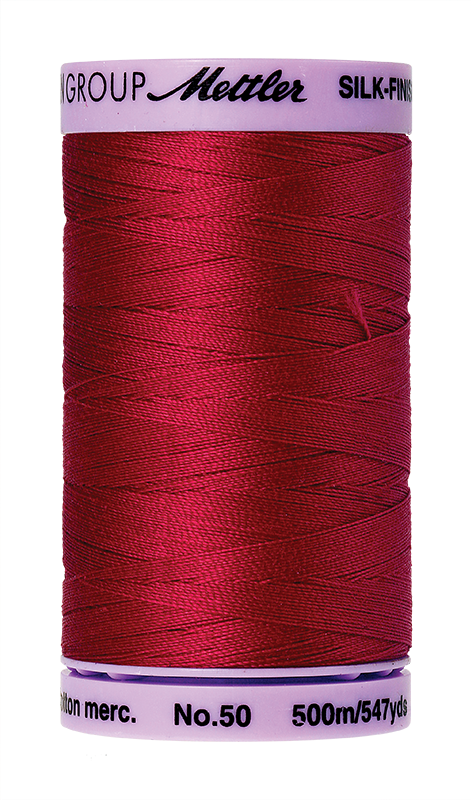 Mettler Thread Silk Finish Cotton 50 547 Yds Color 9104-0504 Country Red