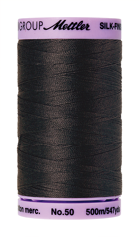 Mettler Silk Finish Cotton 50 547 Yds Color 9104-1282 Charcoal