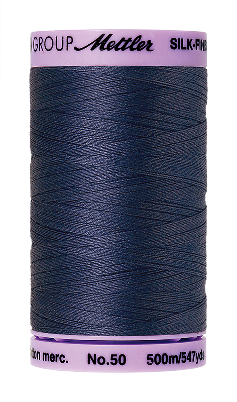 Mettler Thread Silk Finish Cotton 50 547 Yds Color 9104-1365 True Navy