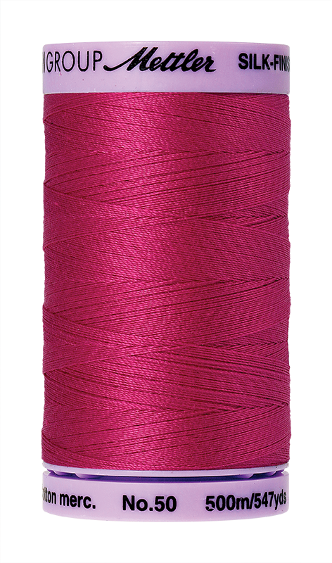 Mettler Silk Finish Cotton 50 547 Yds Color 9104-1421 Fuschia
