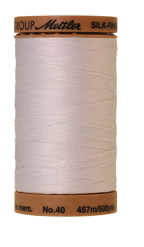 Mettler Silk Finish 40 wt Cotton Thread 500 Yds 9135-2000 White