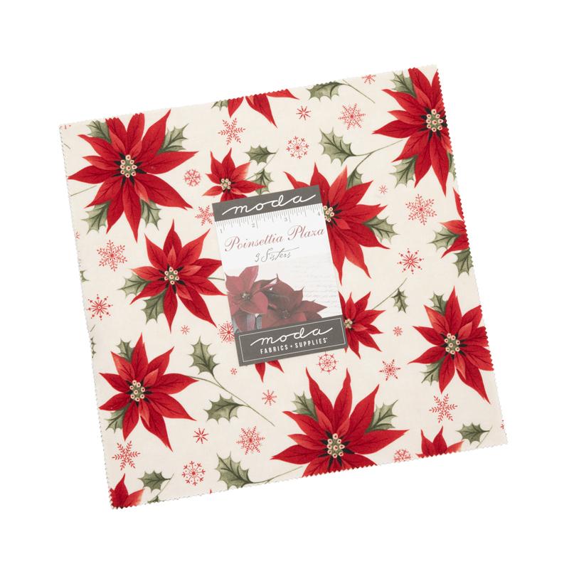 Moda Fabric Poinsettia Plaza Layer Cake® by 3 Sisters 44290LC
