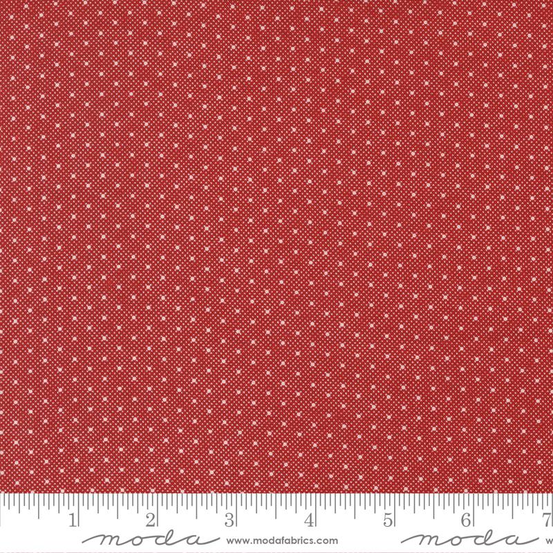 Moda Fabrics Red and White Gatherings by Primitive Gatherings Double Dot 49199 16 Crimson