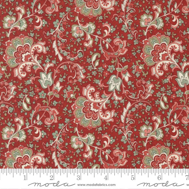 Moda Fabrics Rendezvous by 3 Sisters Paisley 44302 13 Crimson