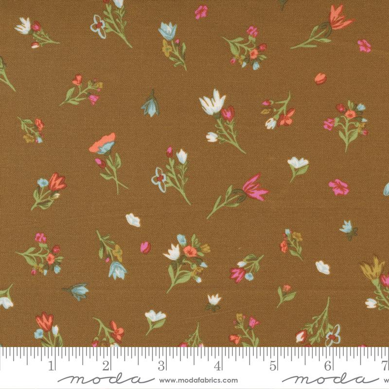 Moda Fabrics Songbook A New Page by Fancy That House Design Blessings Flow 45555 17 Sienna