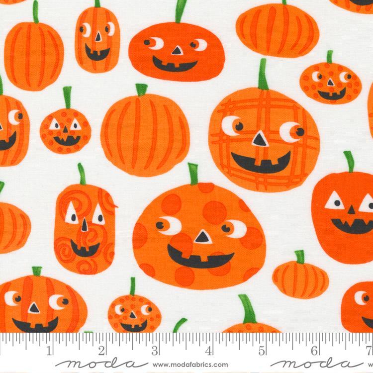 Moda Fabrics Too Cute To Spook by Me & My Sister Design Pumpkin To Talk About 22420 14 White Ghost