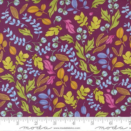 Moda Fabrics Wild Blossoms by Robin Pickens Leafy World 48736 22 Berry