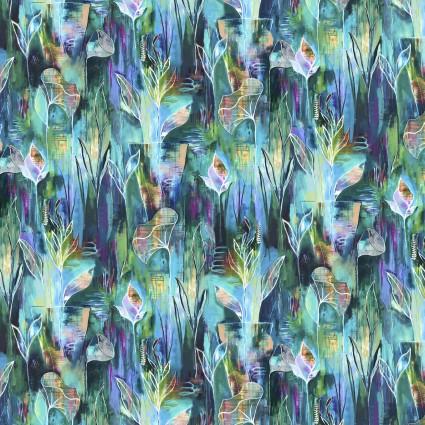 P&B Textiles Solace Digital Collection by Flora Bowley Leaves 4920 B