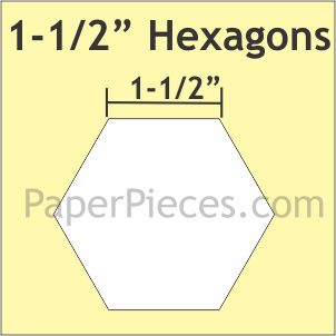Paper Pieces 1 1/2" Hexagon Papers 50pc HEX150S