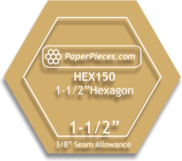Paper Pieces 1 1/2" Hexagon Template HEX150-038