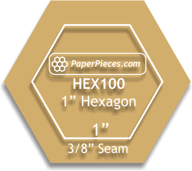 Paper Pieces 1" Hexagon Template HEX100-038