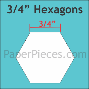 Paper Pieces 3/4" Hexagon Papers 750ct HEX075L