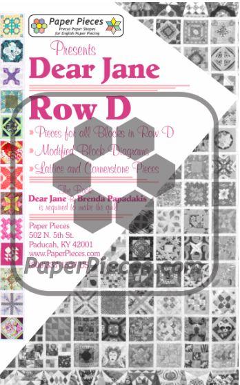 Paper Pieces Dear Jane English Paper Piece Pack- Row D