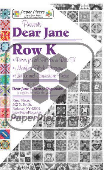 Paper Pieces Dear Jane English Paper Piece Pack- Row K