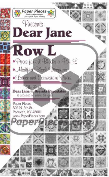 Paper Pieces Dear Jane English Paper Piece Pack- Row L