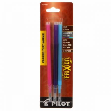 Pilot Frixion Clicker Pen Fine Point 0.7mm Refill 3 Pack FX7R3002