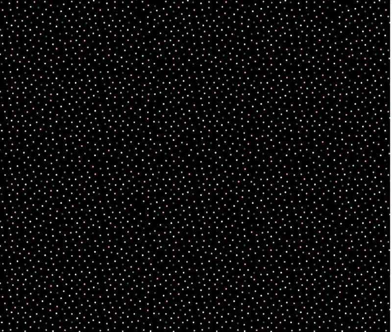 Poppie Cotton Country Confetti Licorice CC20188 Black