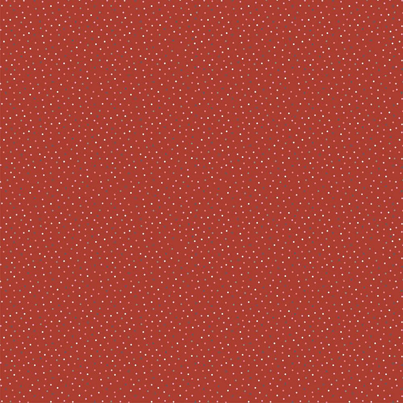 Poppie Cotton Country Confetti Speckled Hen CC20182 Red