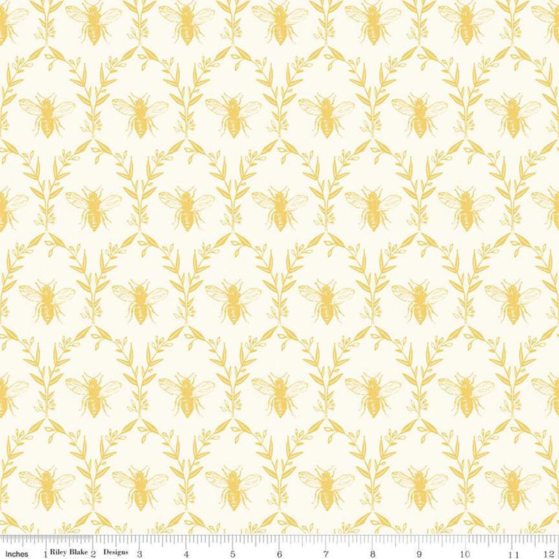 Riley Blake Designs Honey Bee by My Mind's Eye Damask C11705-Parchment