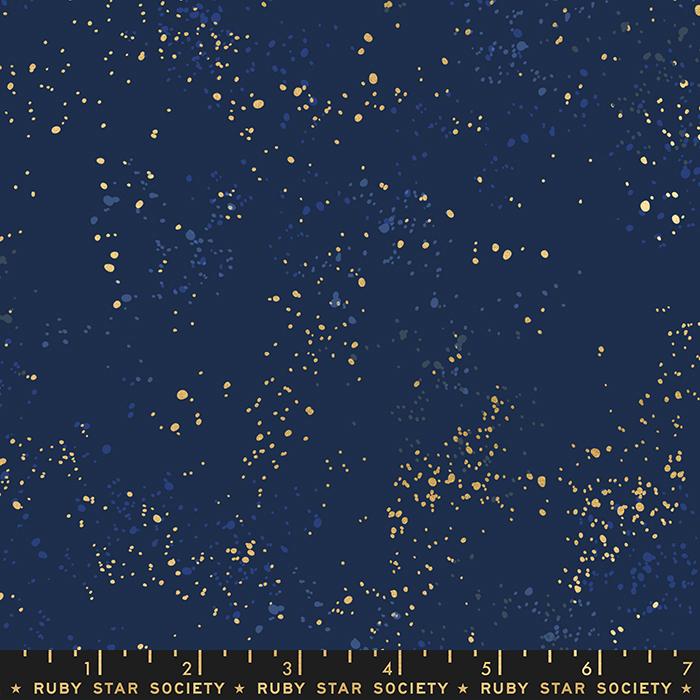 Ruby Star Society Speckled Metallic Wide Back by Rashida Coleman Hale RS5055 105M Navy