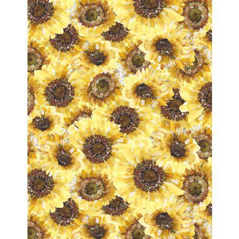 Wilmington Fabrics Sunflower Sweet by Lisa Audit Packed Sunflowers 3041 17792 552 Multii