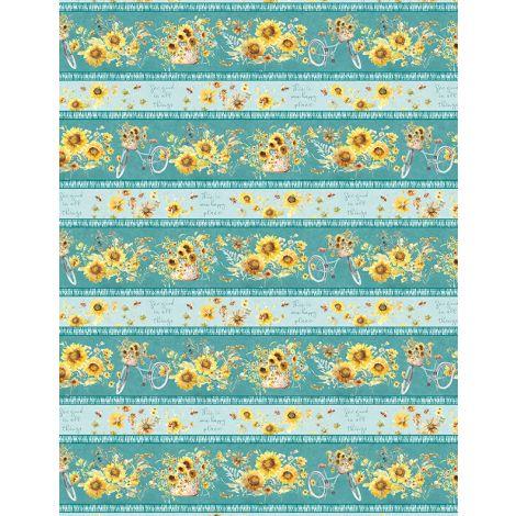 Wilmington Fabrics Sunflower Sweet by Lisa Audit Repeating Stripe 3041 17791 745 Multi