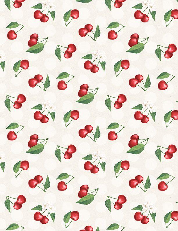 Wilmington Prints Fresh & Sweet by Janelle Penner Cherry Toss 3024 88648 137 Cream