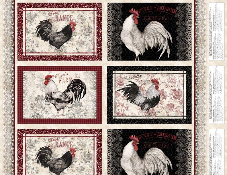 Wilmington Prints Proud Rooster by Susan Winget Panel 3023 39763 199 Multi