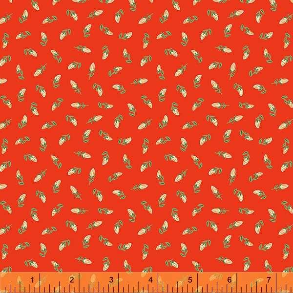 Windham Fabrics Farm Fresh by Kelly Angelovic Flower Buds 53217 11 Tomato